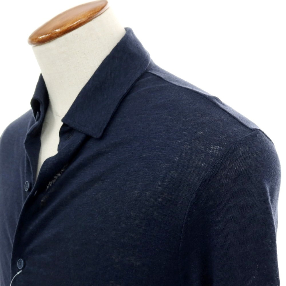 【中古】ファルコネリ Falconeri リネン カジュアルシャツ ネイビー【サイズ46】【 状態ランクB 】【 メンズ 】