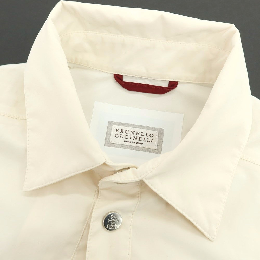【中古】ブルネロクチネリ Brunello Cucinelli ポリエステルナイロン ブルゾン アイボリー【 44 】【 状態ランクB 】【 メンズ 】