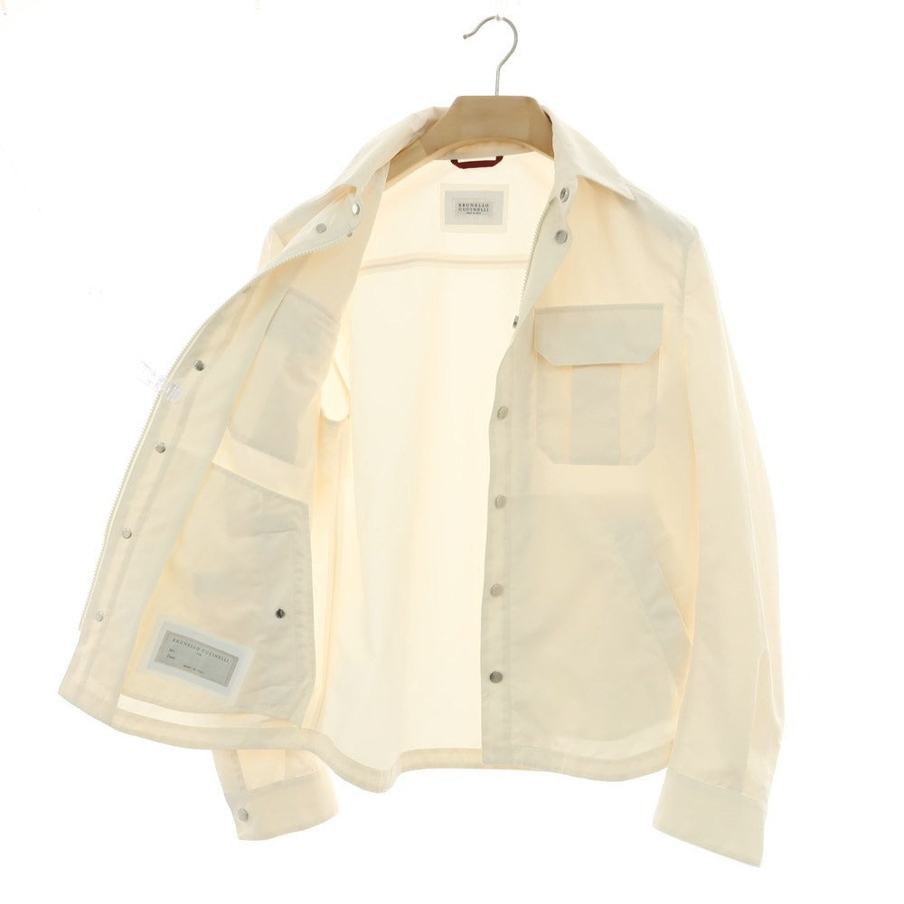 【中古】ブルネロクチネリ Brunello Cucinelli ポリエステルナイロン ブルゾン アイボリー【 44 】【 状態ランクB 】【 メンズ 】