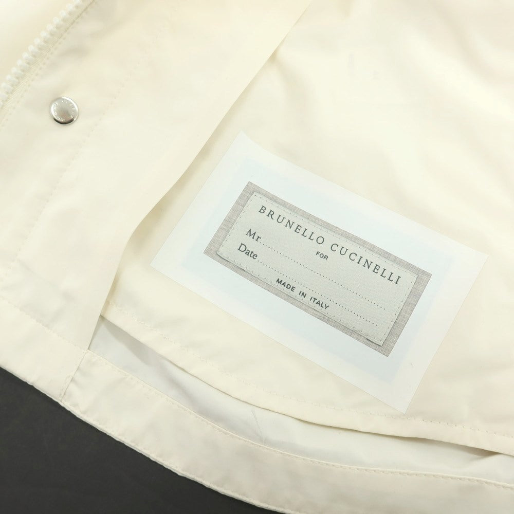 【中古】ブルネロクチネリ Brunello Cucinelli ポリエステルナイロン ブルゾン アイボリー【 44 】【 状態ランクB 】【 メンズ 】