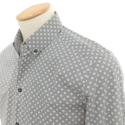 【中古】ドルチェアンドガッバーナ DOLCE&amp;GABBANA GOLD コットン ボタンダウン カジュアルシャツ ブラックxホワイト【 38 】【 状態ランクB 】【 メンズ 】