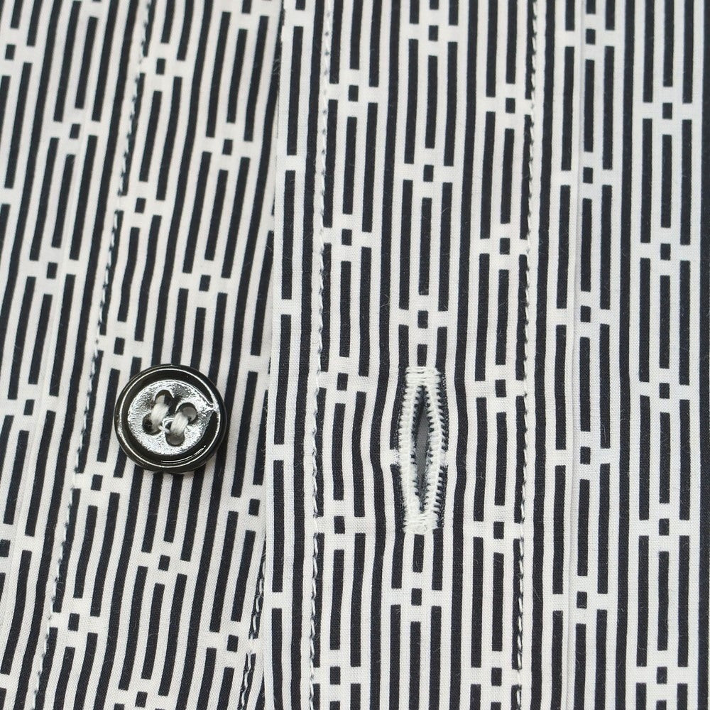 【中古】ドルチェアンドガッバーナ DOLCE&amp;GABBANA GOLD コットン ボタンダウン カジュアルシャツ ブラックxホワイト【 38 】【 状態ランクB 】【 メンズ 】