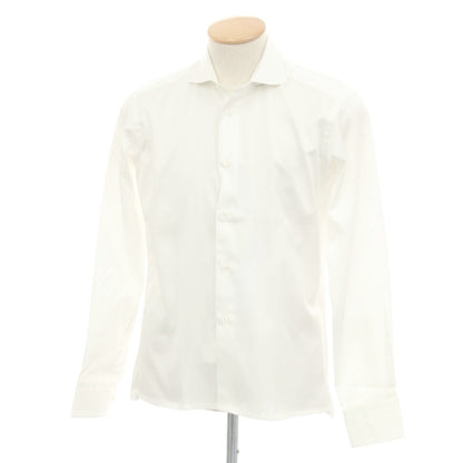 【中古】ランバンコレクション LANVIN COLLECTION コットン ホリゾンタルカラー ドレスシャツ ホワイト【 表記なし（S位） 】【 状態ランクB 】【 メンズ 】