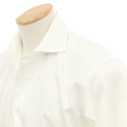 【中古】ランバンコレクション LANVIN COLLECTION コットン ホリゾンタルカラー ドレスシャツ ホワイト【 表記なし（S位） 】【 状態ランクB 】【 メンズ 】