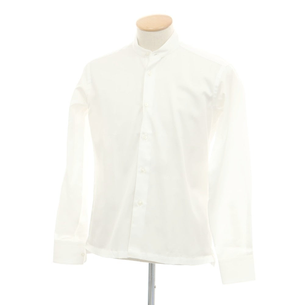 【中古】ランバンコレクション LANVIN COLLECTION コットン スタンドカラー カジュアルシャツ ホワイト【サイズ表記なし（S位）】【 状態ランクA 】【 メンズ 】[BPD]
