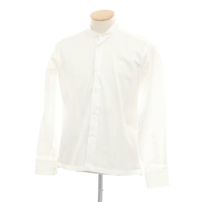 【中古】ランバンコレクション LANVIN COLLECTION コットン スタンドカラー カジュアルシャツ ホワイト【 表記なし（S位） 】【 状態ランクA 】【 メンズ 】