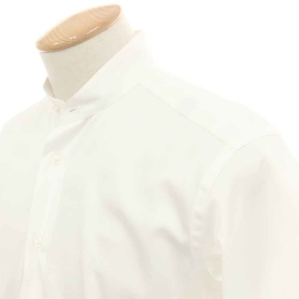 【中古】ランバンコレクション LANVIN COLLECTION コットン スタンドカラー カジュアルシャツ ホワイト【サイズ表記なし（S位）】【 状態ランクA 】【 メンズ 】[BPD]