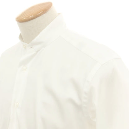 【中古】ランバンコレクション LANVIN COLLECTION コットン スタンドカラー カジュアルシャツ ホワイト【 表記なし（S位） 】【 状態ランクA 】【 メンズ 】