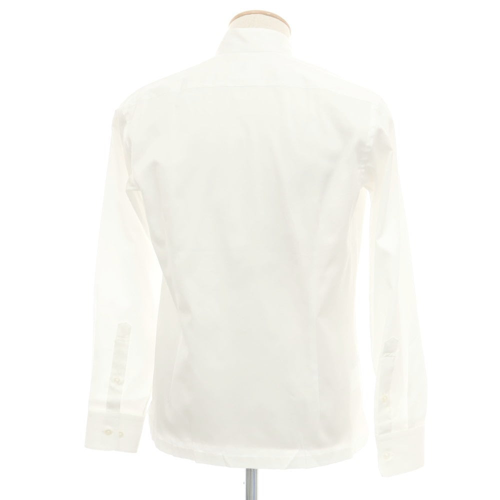 【中古】ランバンコレクション LANVIN COLLECTION コットン スタンドカラー カジュアルシャツ ホワイト【サイズ表記なし（S位）】【 状態ランクA 】【 メンズ 】[BPD]