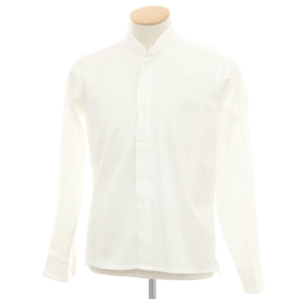 【中古】ランバンコレクション LANVIN COLLECTION コットン スタンドカラー カジュアルシャツ ホワイト【 表記なし（XS位） 】【 状態ランクB 】【 メンズ 】