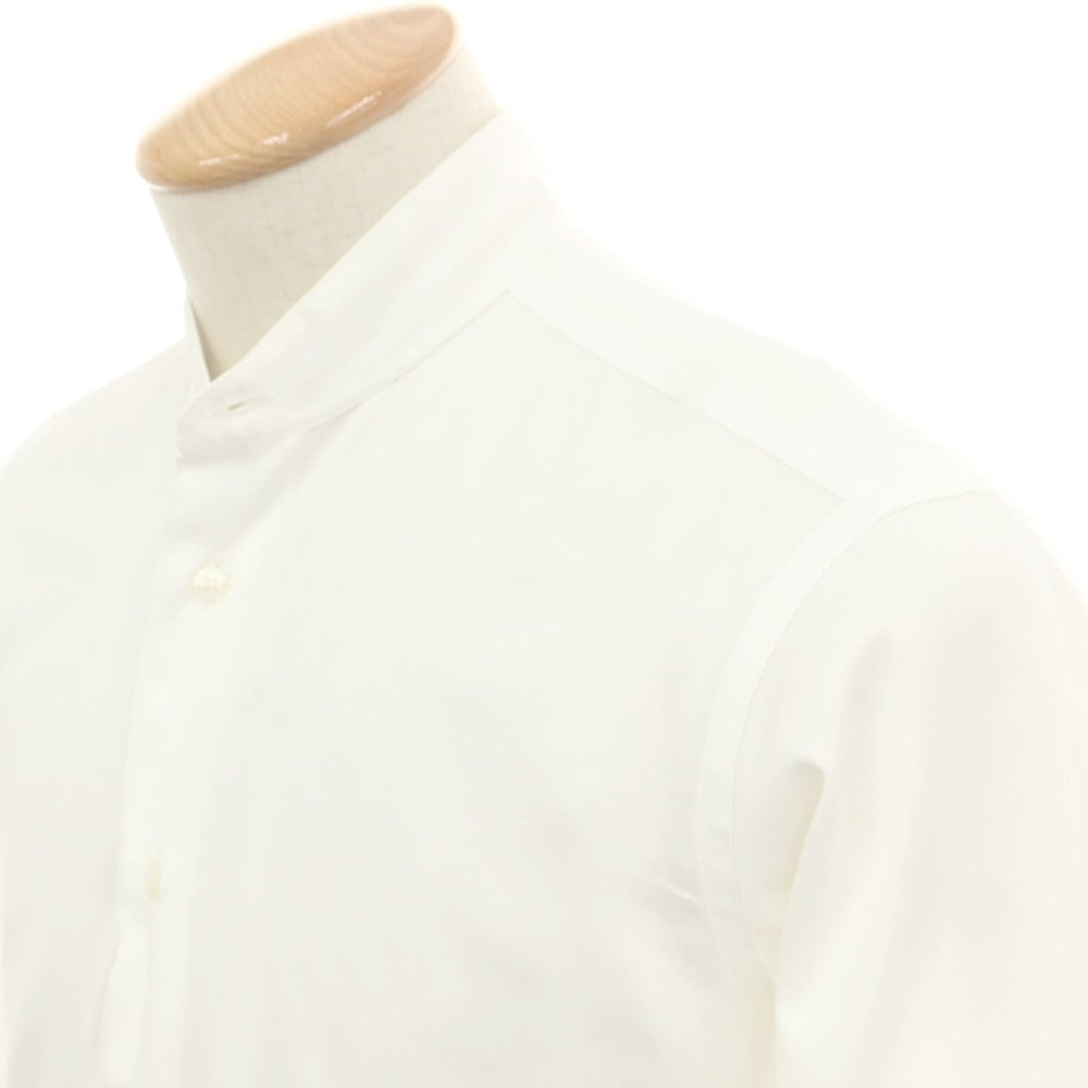 【中古】ランバンコレクション LANVIN COLLECTION コットン スタンドカラー カジュアルシャツ ホワイト【サイズ表記なし（XS位）】【 状態ランクB 】【 メンズ 】[CPD]