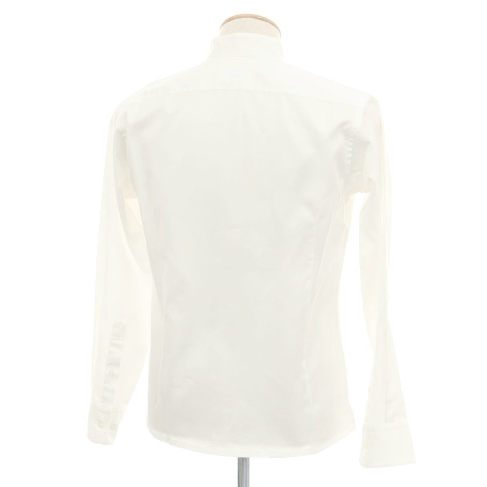 【中古】ランバンコレクション LANVIN COLLECTION コットン スタンドカラー カジュアルシャツ ホワイト【サイズ表記なし（XS位）】【 状態ランクB 】【 メンズ 】[CPD]
