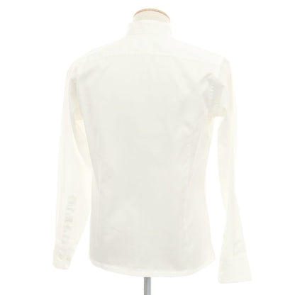 【中古】ランバンコレクション LANVIN COLLECTION コットン スタンドカラー カジュアルシャツ ホワイト【 表記なし（XS位） 】【 状態ランクB 】【 メンズ 】