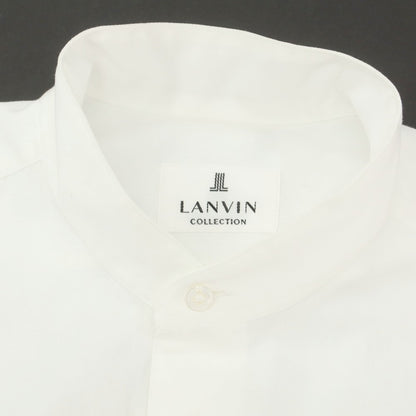 【中古】ランバンコレクション LANVIN COLLECTION コットン スタンドカラー カジュアルシャツ ホワイト【 表記なし（XS位） 】【 状態ランクB 】【 メンズ 】