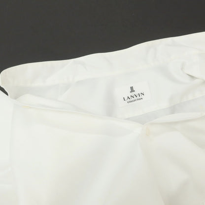 【中古】ランバンコレクション LANVIN COLLECTION コットン スタンドカラー カジュアルシャツ ホワイト【 表記なし（XS位） 】【 状態ランクB 】【 メンズ 】