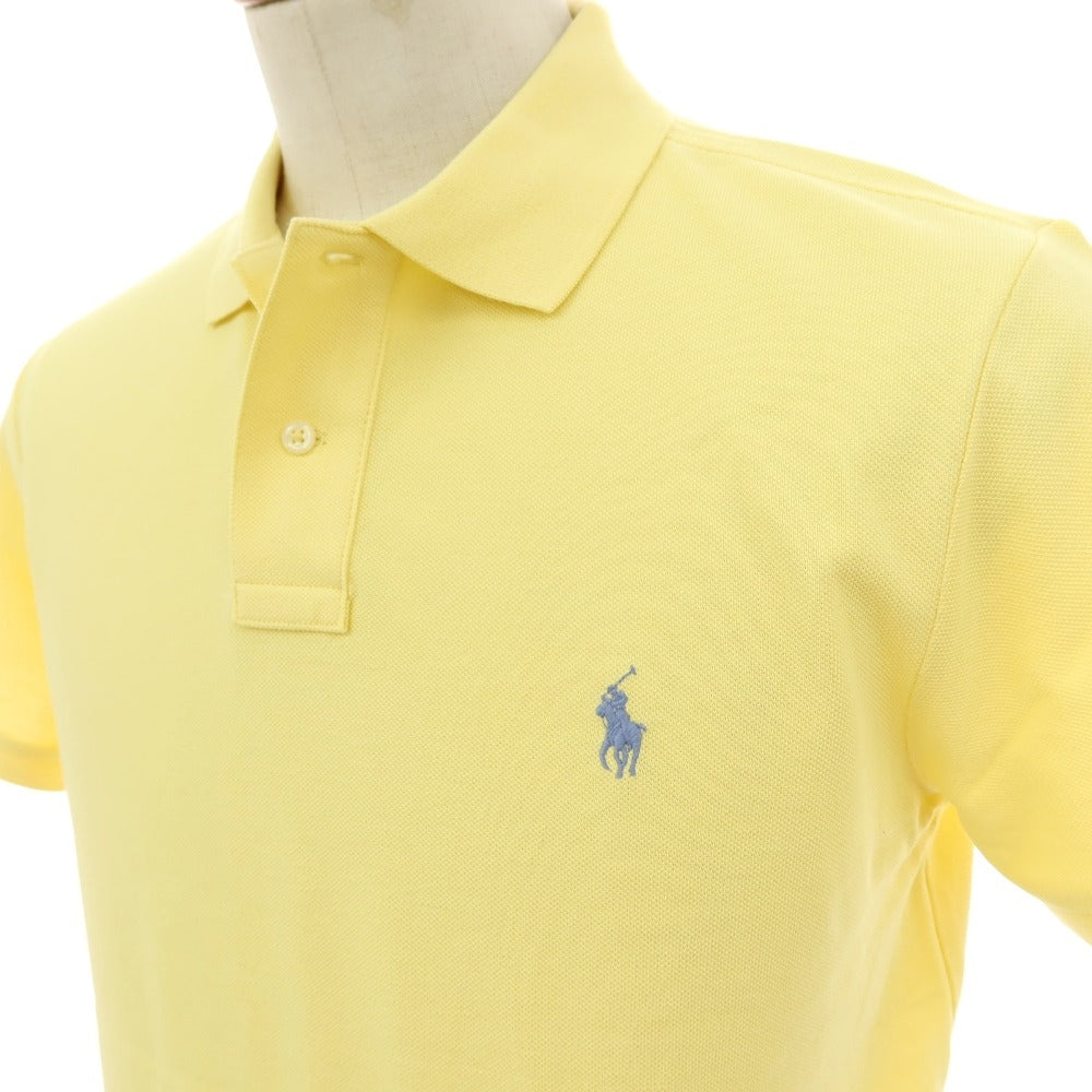 【中古】ポロ ラルフローレン Polo Ralph Lauren 鹿の子 コットン 半袖ポロシャツ イエロー【サイズM】【 状態ランクA 】【 メンズ 】