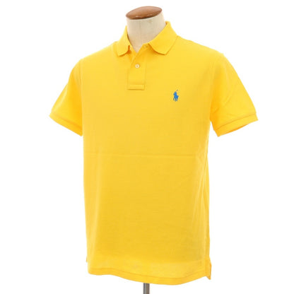 【中古】ポロ ラルフローレン Polo Ralph Lauren 鹿の子 コットン 半袖ポロシャツ イエロー【サイズM】【 状態ランクA 】【 メンズ 】