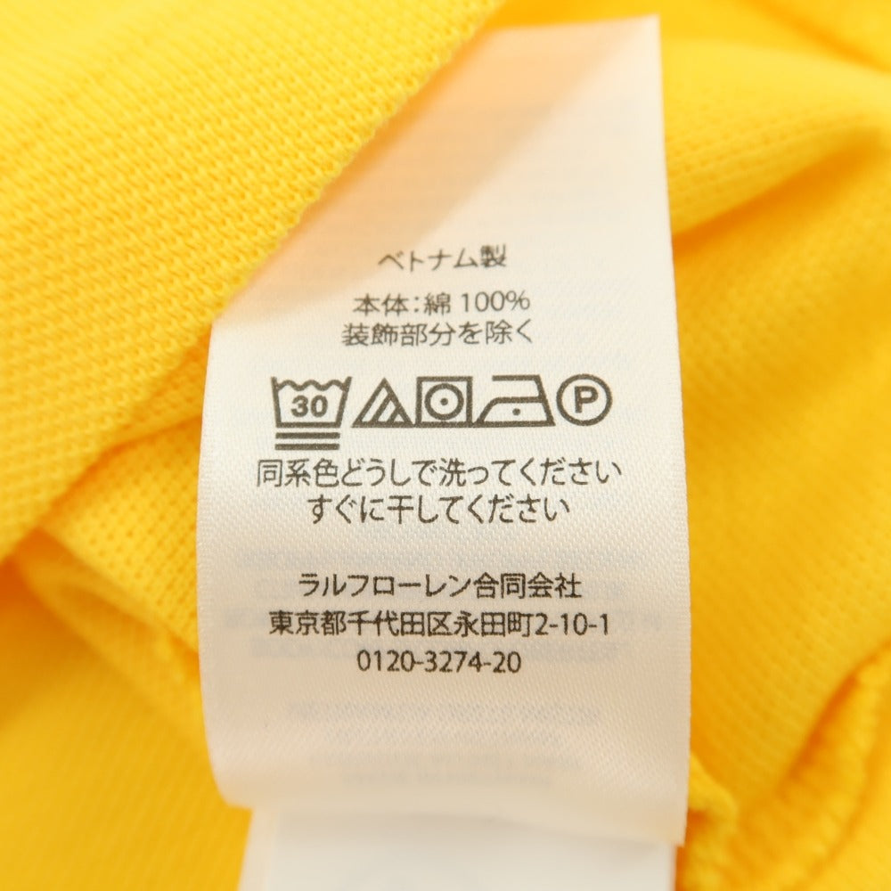 【中古】ポロ ラルフローレン Polo Ralph Lauren 鹿の子 コットン 半袖ポロシャツ イエロー【サイズM】【 状態ランクA 】【 メンズ 】