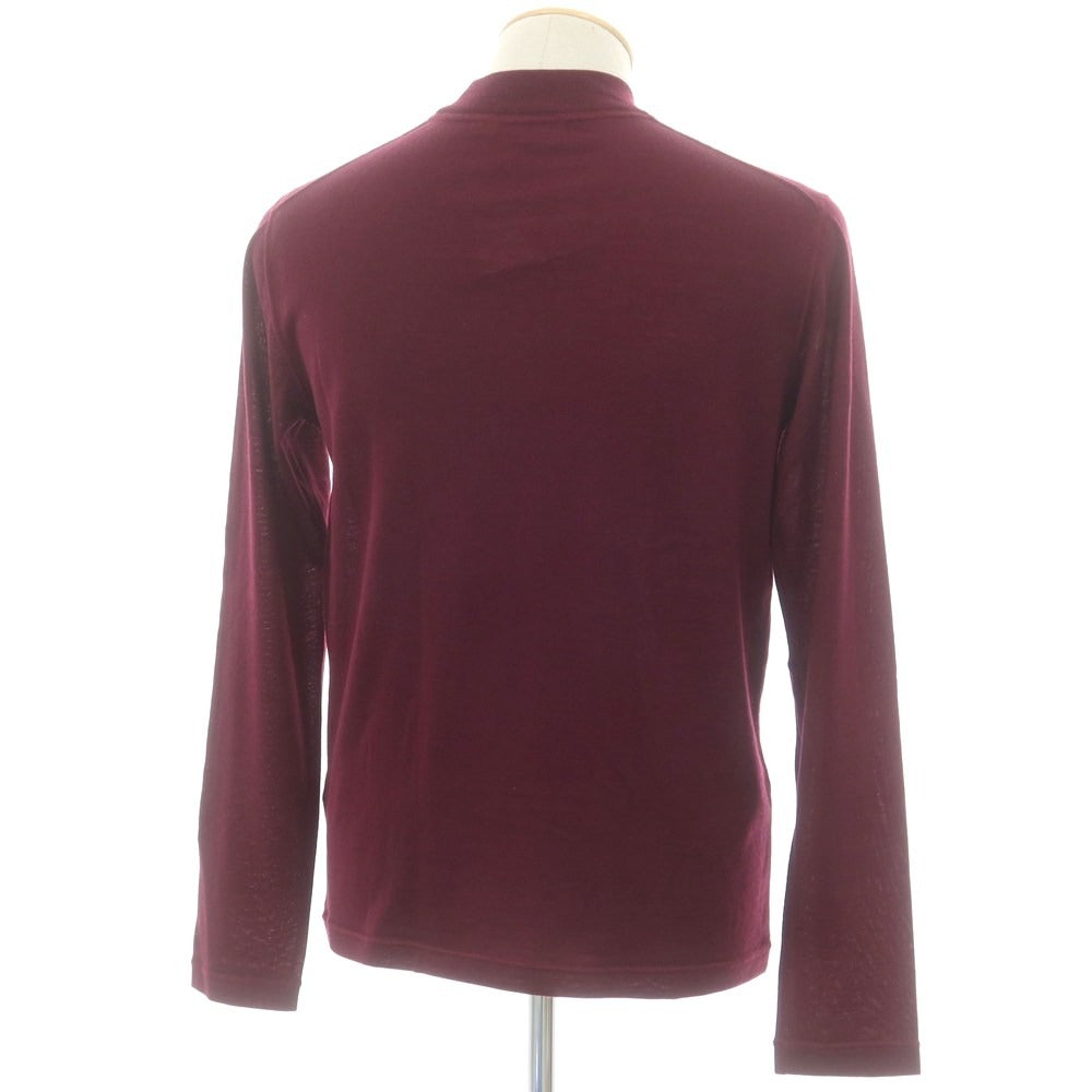 【中古】ジルサンダー JIL SANDER ハイゲージウール ハイネックニット バーガンディ【 46 】【 状態ランクB 】【 メンズ 】