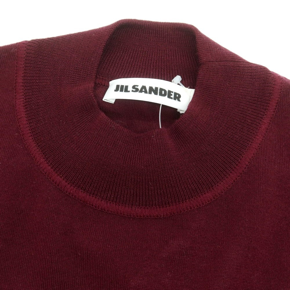 【中古】ジルサンダー JIL SANDER ハイゲージウール ハイネックニット バーガンディ【 46 】【 状態ランクB 】【 メンズ 】
