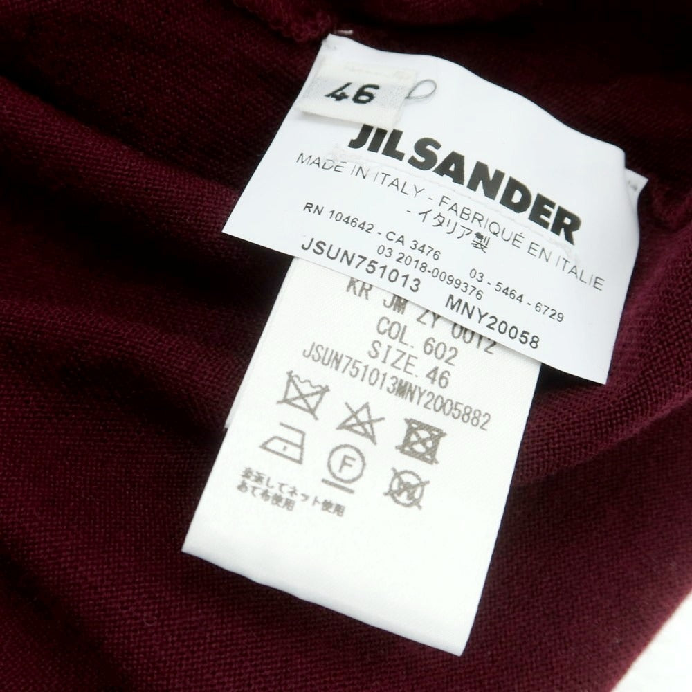 【中古】ジルサンダー JIL SANDER ハイゲージウール ハイネックニット バーガンディ【 46 】【 状態ランクB 】【 メンズ 】