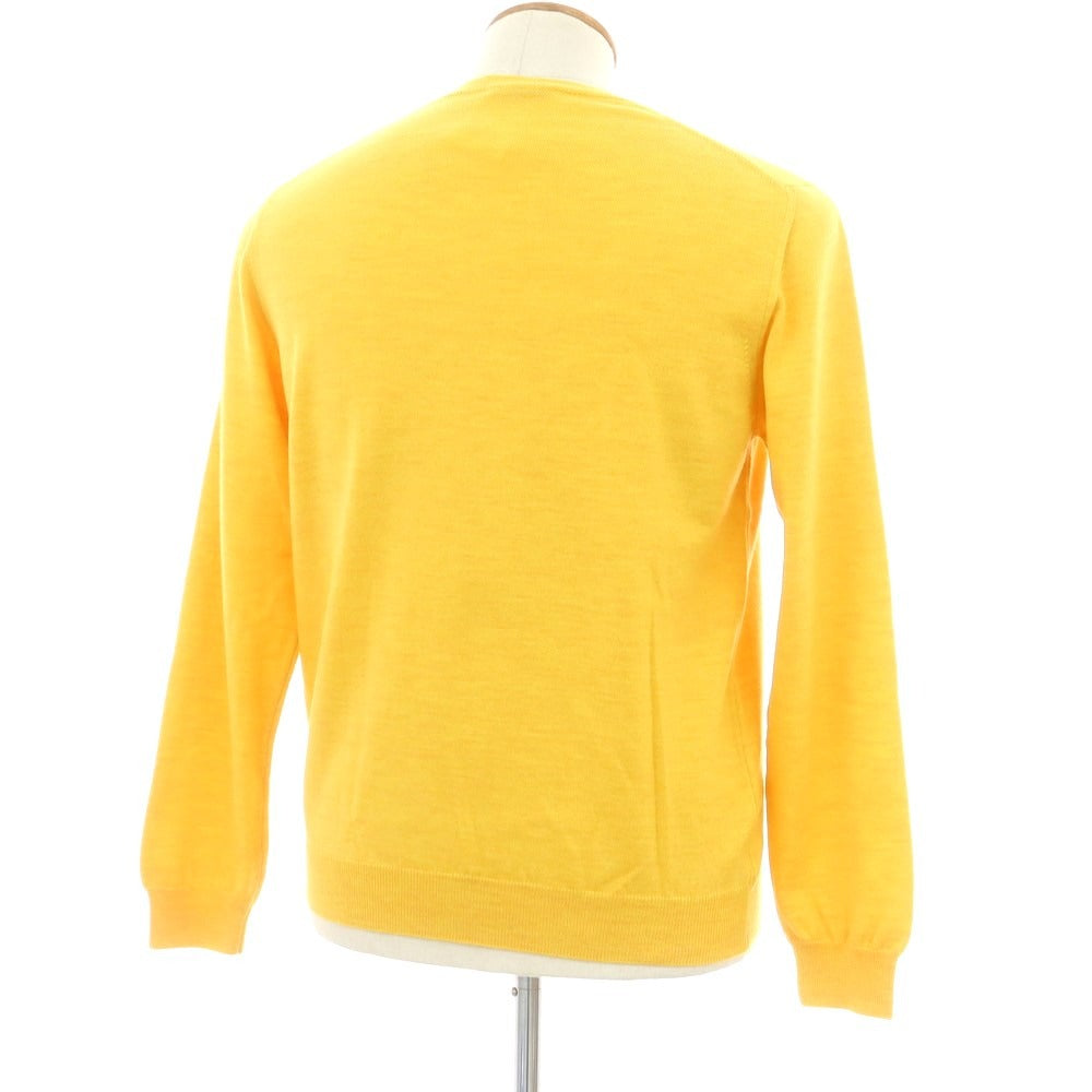 【中古】ザノーネ ZANONE ハイゲージウール クルーネックニット イエロー系【 48 】【 状態ランクA 】【 メンズ 】
