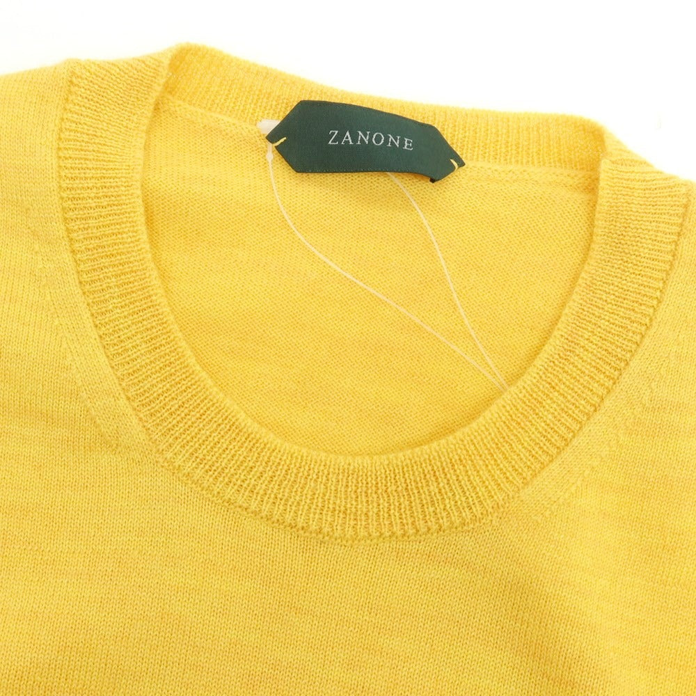 【中古】ザノーネ ZANONE ハイゲージウール クルーネックニット イエロー系【 48 】【 状態ランクA 】【 メンズ 】