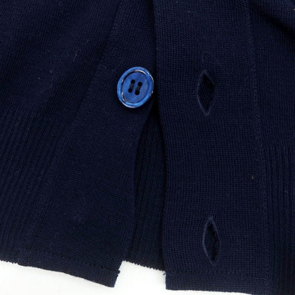 【中古】ルトロワ Letroyes ウール ニットベストカーディガン ネイビー【 3 】【 状態ランクA 】【 メンズ 】