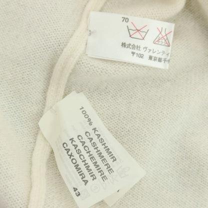 【中古】ヴァレンティノ VALENTINO カシミヤ 半袖タートルネックニット オフホワイト【 50 】【 状態ランクB 】【 メンズ 】
