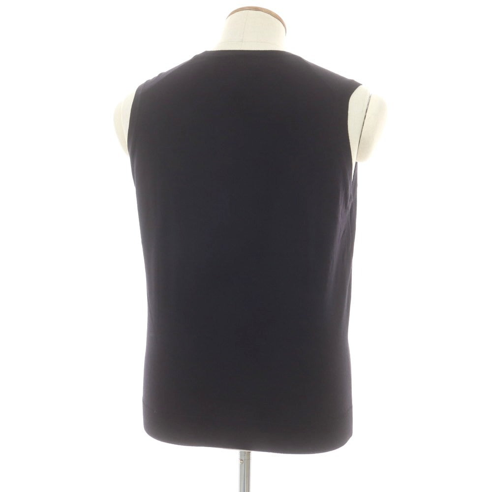 【中古】レセント LeCENT ハイゲージウール ニットベストカーディガン ブラック【 M 】【 状態ランクB 】【 メンズ 】