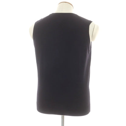 【中古】レセント LeCENT ハイゲージウール ニットベストカーディガン ブラック【 M 】【 状態ランクB 】【 メンズ 】