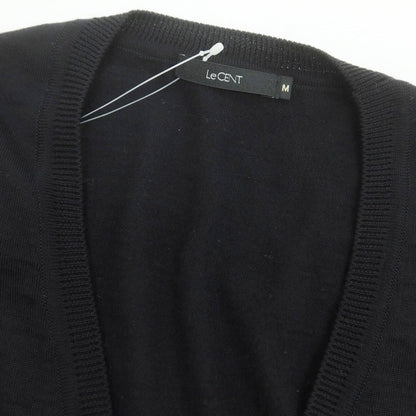 【中古】レセント LeCENT ハイゲージウール ニットベストカーディガン ブラック【 M 】【 状態ランクB 】【 メンズ 】