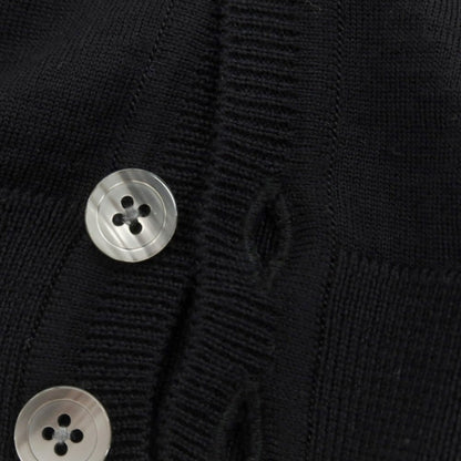 【中古】レセント LeCENT ハイゲージウール ニットベストカーディガン ブラック【 M 】【 状態ランクB 】【 メンズ 】