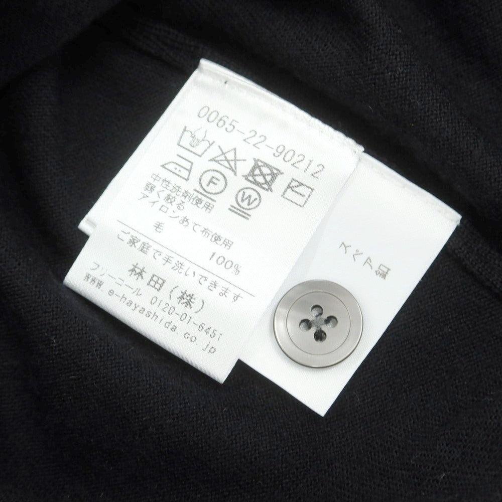 【中古】レセント LeCENT ハイゲージウール ニットベストカーディガン ブラック【 サイズM 】【 状態ランクB 】【 メンズ 】 [CPD]