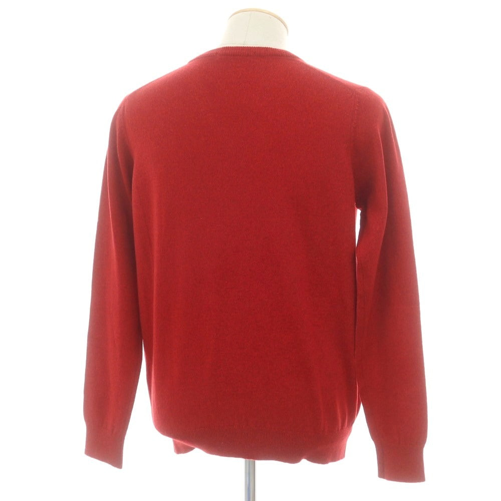 【中古】レセント LeCENT カシミヤ Vネックニット レッド【 M 】【 状態ランクA 】【 メンズ 】