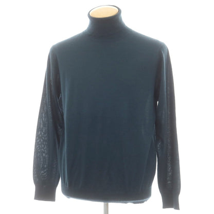 【中古】トゥモローランド TOMORROWLAND ハイゲージカシミヤシルク タートルネックニット ダークグリーン【 S 】【 状態ランクB 】【 メンズ 】