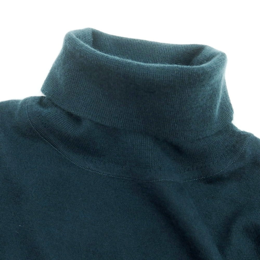 【中古】トゥモローランド TOMORROWLAND ハイゲージカシミヤシルク タートルネックニット ダークグリーン【 S 】【 状態ランクB 】【 メンズ 】