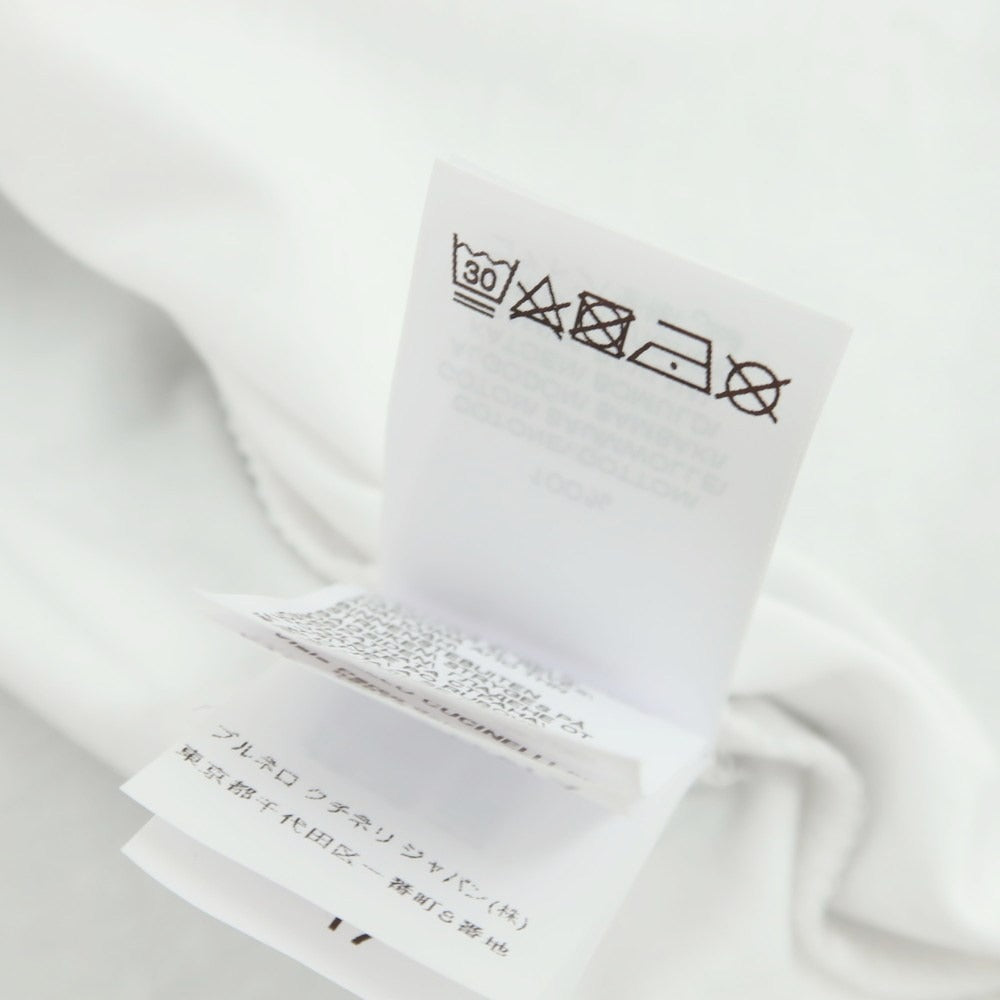 【中古】ブルネロクチネリ Brunello Cucinelli コットン モックネック 長袖Ｔシャツ ホワイト【 S 】【 状態ランクC 】【 メンズ 】