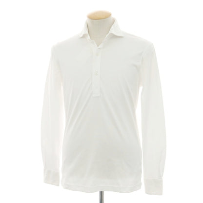 【中古】ブルネロクチネリ Brunello Cucinelli コットン ホリゾンタルカラー 長袖ポロシャツ ホワイト【 XXS 】【 状態ランクB 】【 メンズ 】