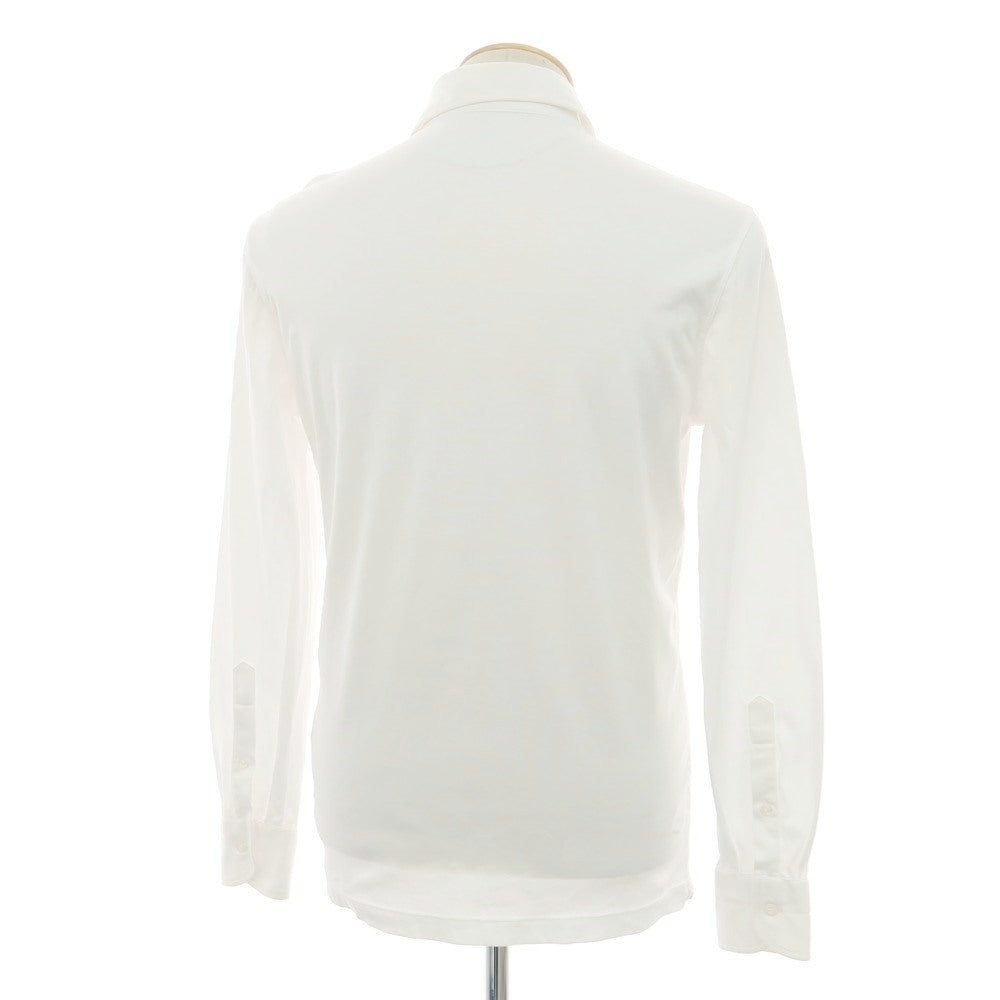 【中古】ブルネロクチネリ Brunello Cucinelli コットン ホリゾンタルカラー 長袖ポロシャツ ホワイト【 XXS 】【 状態ランクB 】【 メンズ 】