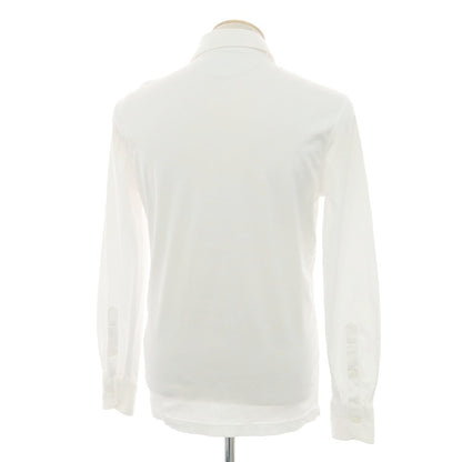 【中古】ブルネロクチネリ Brunello Cucinelli コットン ホリゾンタルカラー 長袖ポロシャツ ホワイト【 XXS 】【 状態ランクB 】【 メンズ 】