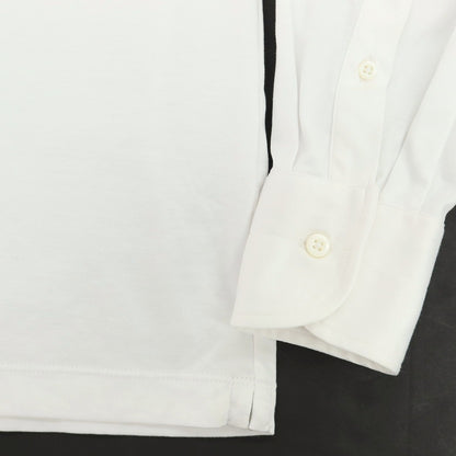 【中古】ブルネロクチネリ Brunello Cucinelli コットン ホリゾンタルカラー 長袖ポロシャツ ホワイト【 XXS 】【 状態ランクB 】【 メンズ 】