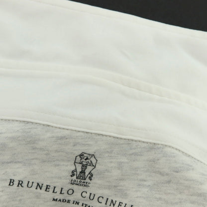 【中古】ブルネロクチネリ Brunello Cucinelli コットン ホリゾンタルカラー 長袖ポロシャツ ホワイト【 XXS 】【 状態ランクB 】【 メンズ 】