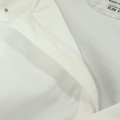 【中古】ブルネロクチネリ Brunello Cucinelli コットン ホリゾンタルカラー 長袖ポロシャツ ホワイト【 XXS 】【 状態ランクB 】【 メンズ 】