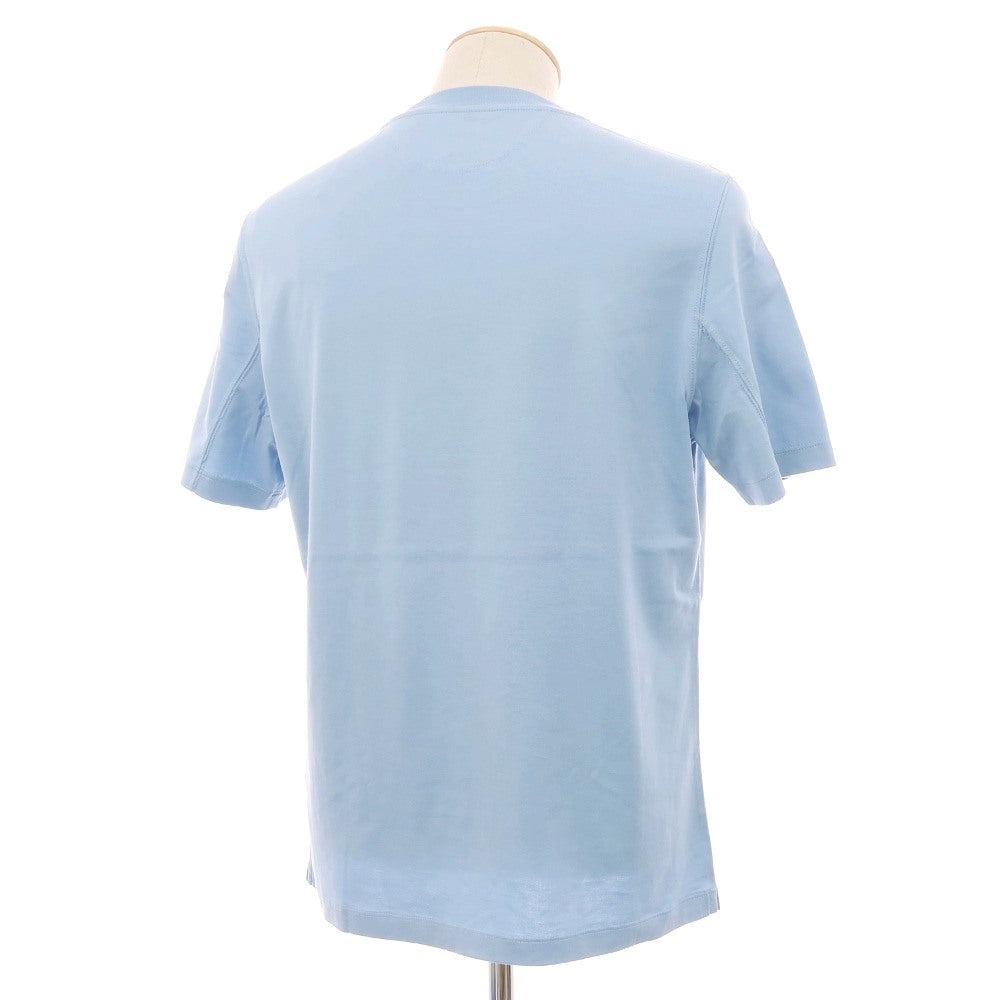 【中古】ブルネロクチネリ Brunello Cucinelli コットン クルーネック 半袖Ｔシャツ ライトブルー【サイズS】【 状態ランクB 】【 メンズ 】