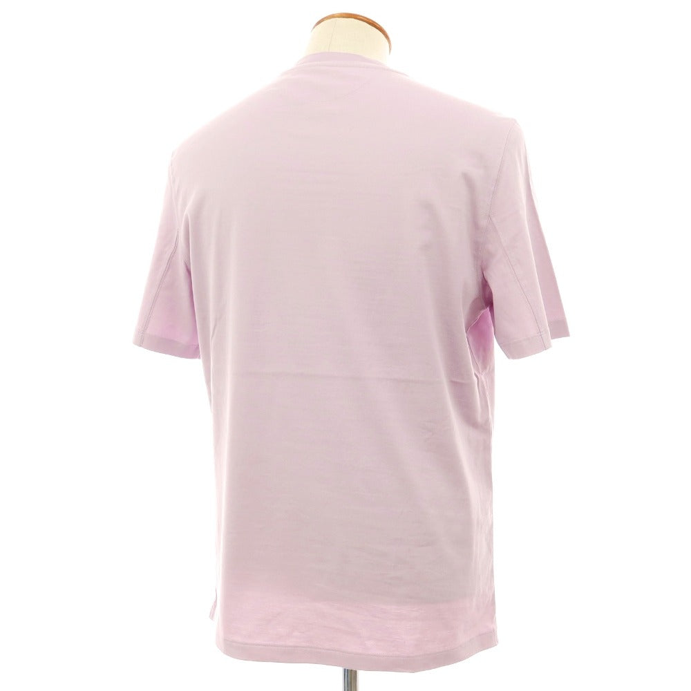 【中古】ブルネロクチネリ Brunello Cucinelli コットン クルーネック 半袖Ｔシャツ ライトパープル【サイズM】【 状態ランクB 】【 メンズ 】