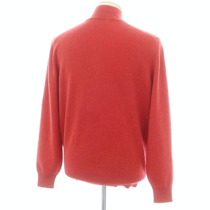 【中古】ブルネロクチネリ Brunello Cucinelli カシミヤ ハーフジップニット レッド系【 46 】【 状態ランクA 】【 メンズ 】