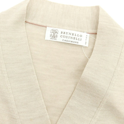 【中古】ブルネロクチネリ Brunello Cucinelli ハイゲージウールカシミヤ カーディガン ベージュ【 46 】【 状態ランクC 】【 メンズ 】