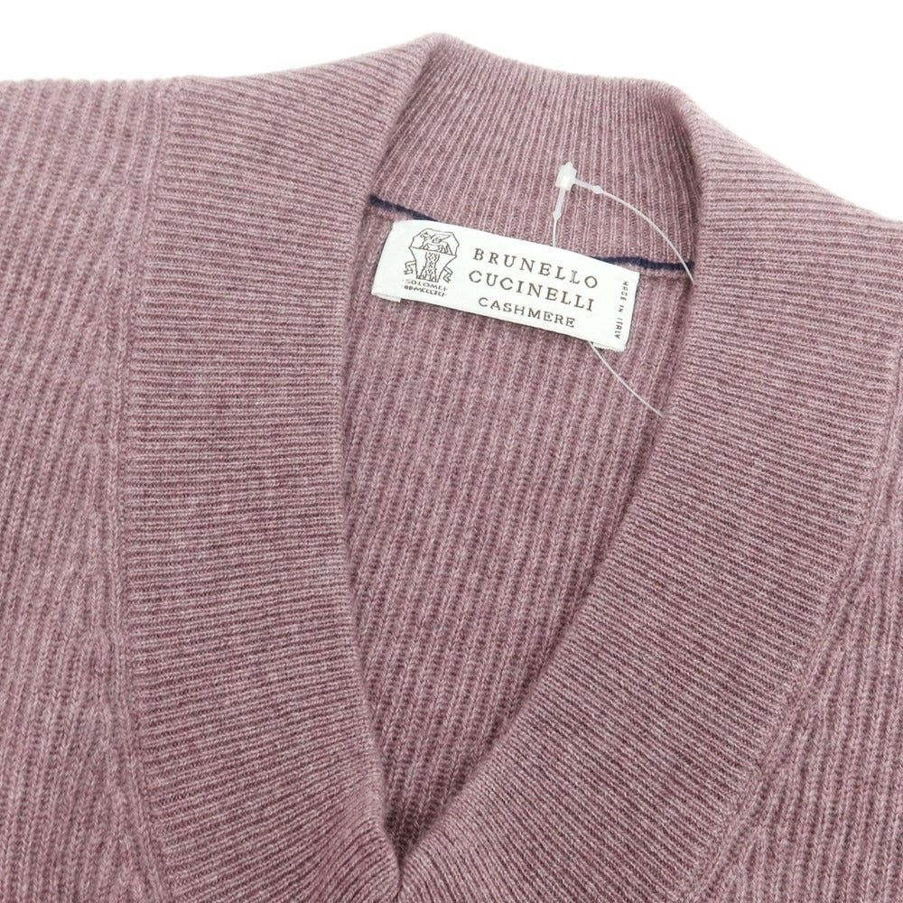 【中古】ブルネロクチネリ Brunello Cucinelli カシミヤ Vネックニット グレイッシュパープル【 46 】【 状態ランクA 】【 メンズ 】