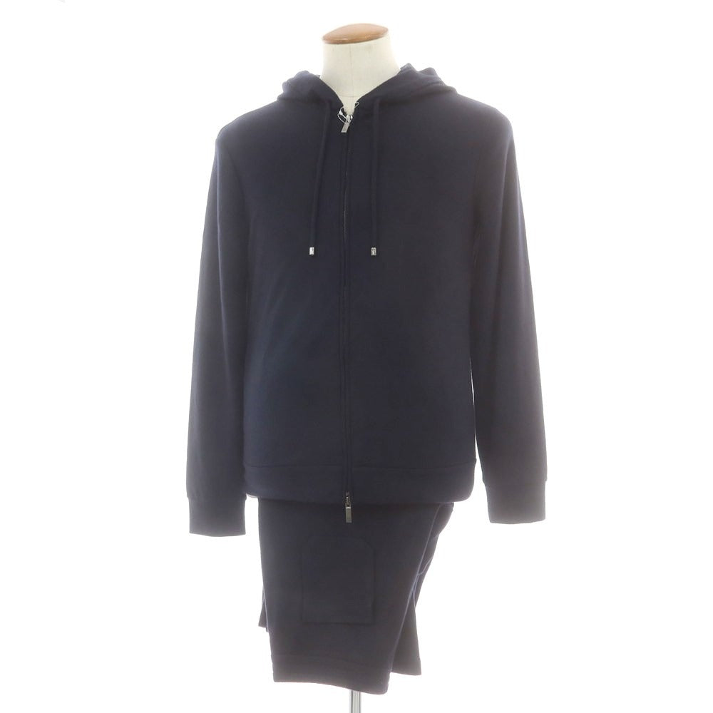 【中古】ジョルジオアルマーニ GIORGIO ARMANI カシミヤ ニット セットアップ ダークネイビー【 46 】【 状態ランクB 】【 メンズ 】